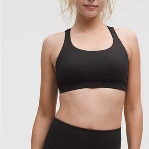 Lululemon Athletica Black Strappy Energy Sports Bra 6 Medium